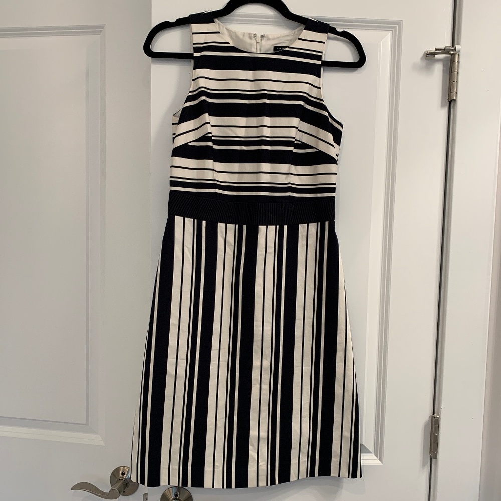 Ann Taylor Striped Sleeveless Dress